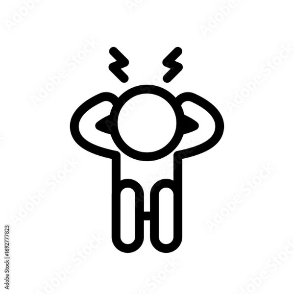 Obraz Disease and symptom icon. Headache