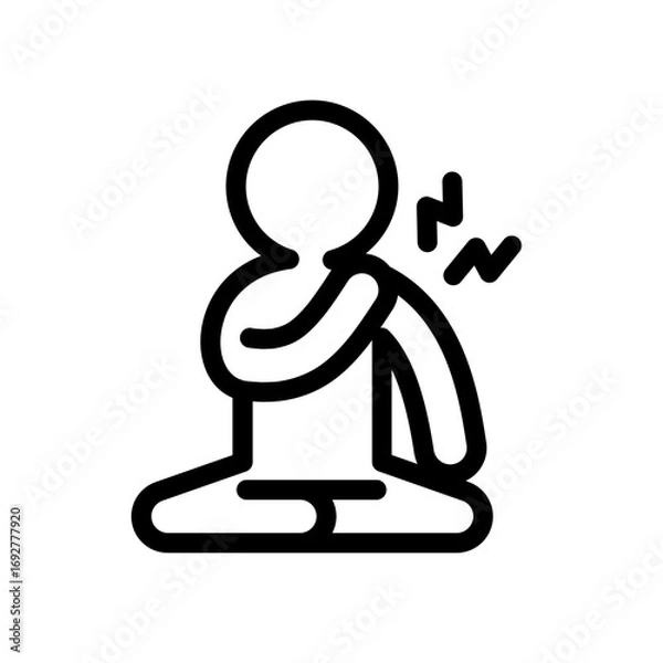 Obraz Disease and symptom icon. Shoulder Pain