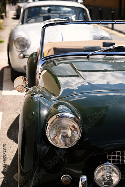 Fototapeta Details of beautiful retro cars