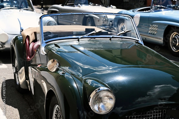 Fototapeta Details of beautiful retro cars