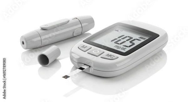 Fototapeta Digital blood glucose meter and lancing device