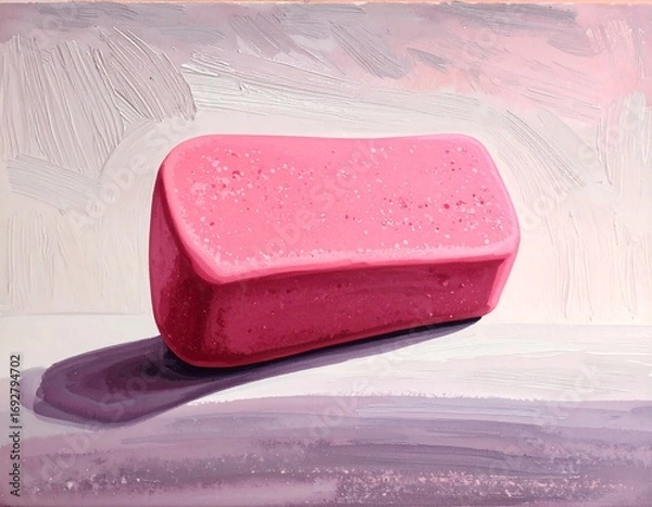 Obraz Pink rectangular object on a muted background