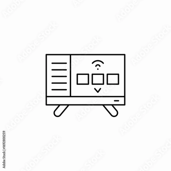 Fototapeta smart radiator thermostat icon sign vector