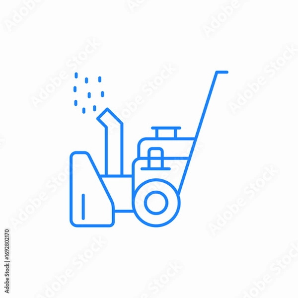 Fototapeta snow remover snow thrower icon sign vector