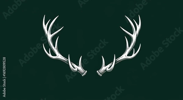 Obraz Elegant deer antlers design