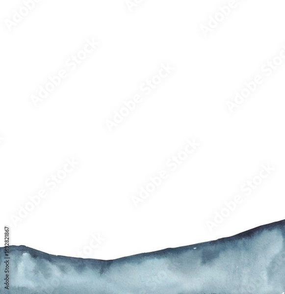 Obraz Abstract background banner blue watercolor on a white background