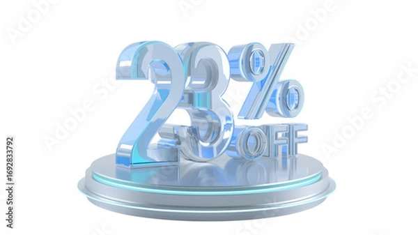 Obraz 23% Off Sale 3D Render of Discount Promotion
