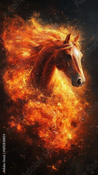 Obraz horse in fire