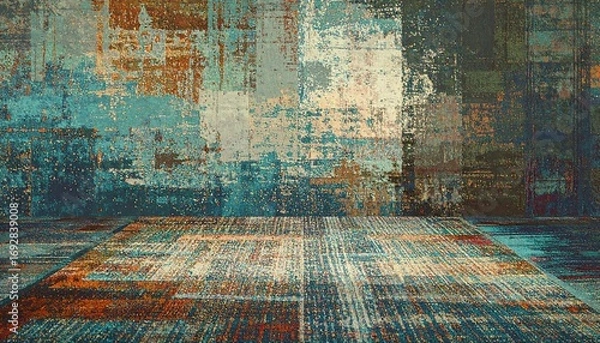 Obraz Abstract, textured wall and floor