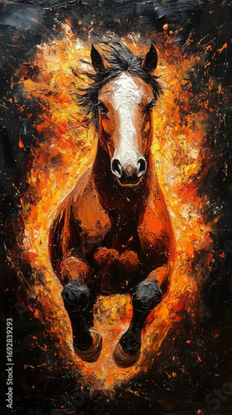 Obraz horse in fire