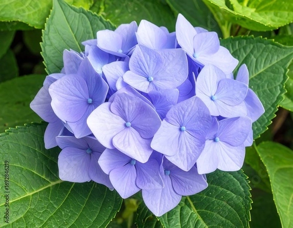 Fototapeta Close-up of a vibrant purple flower cluster