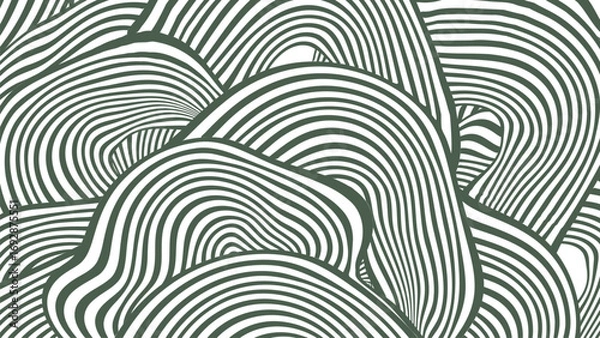 Fototapeta flow wavy  green  stripes dynamic  cover vector background  