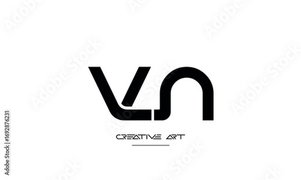 Obraz NV, VN, N, V abstract letters logo monogram