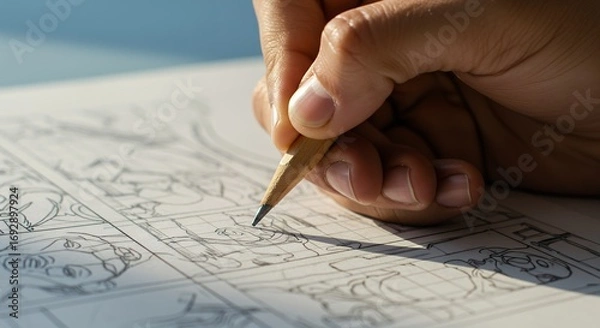 Obraz Hand drawing comic book panel