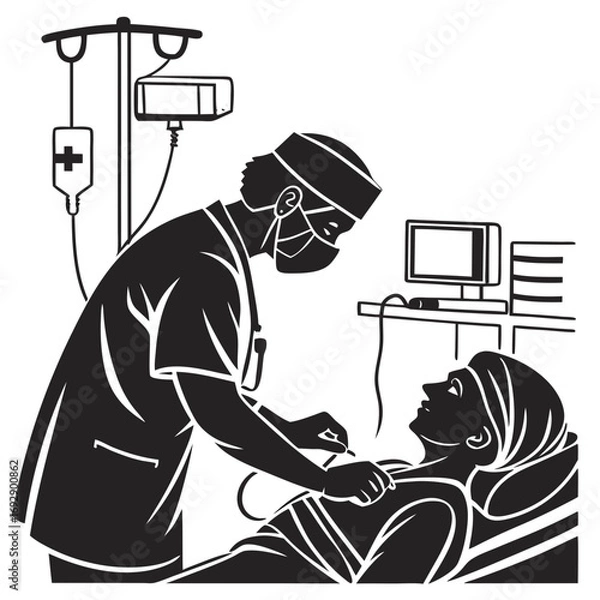 Obraz man working at home