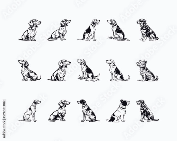 Obraz Dog Sitting Design Svg