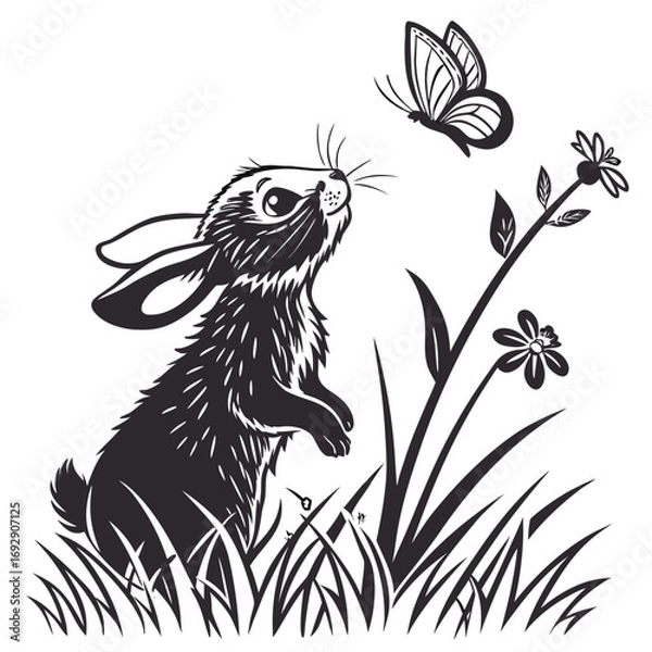 Fototapeta vector illustration of a bird