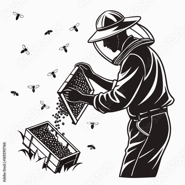 Fototapeta man with a laptop