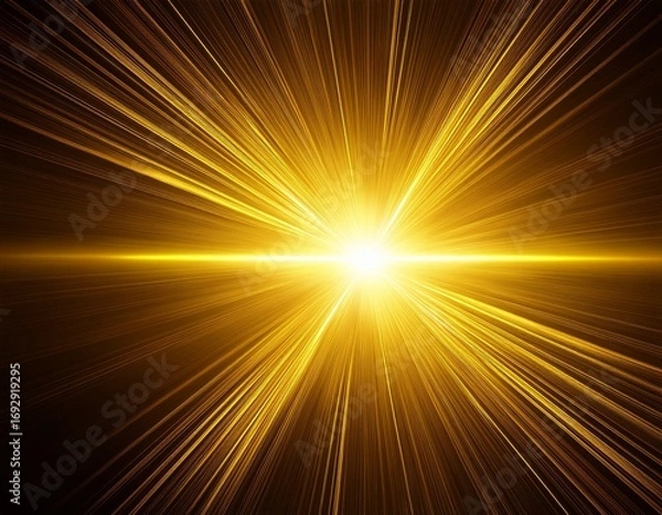 Obraz a bright yellow light is shining on a dark background