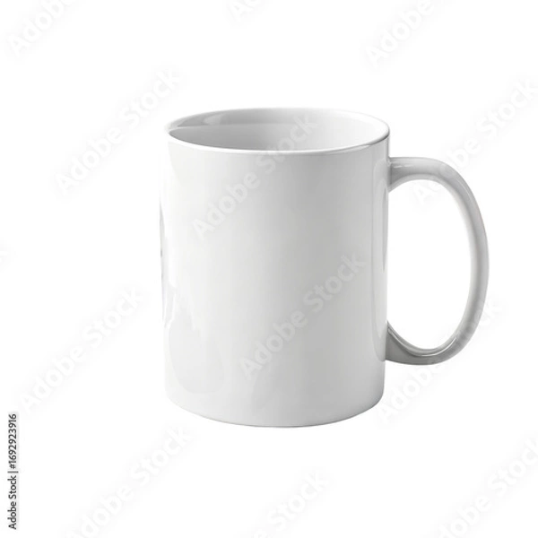 Obraz Blank white ceramic mug, ready for personalization.