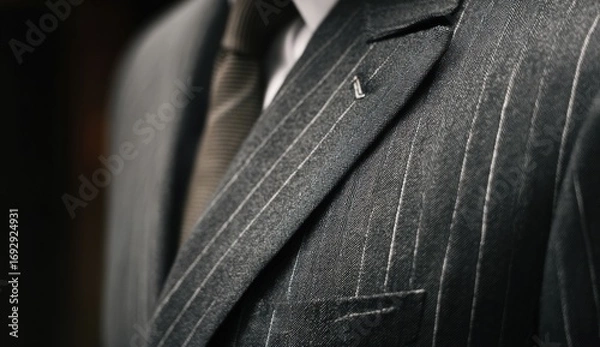 Obraz Close-up of a pinstriped suit jacket (1)