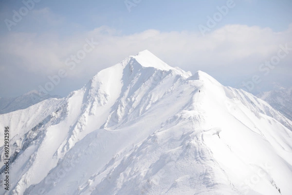 Obraz 晴天に恵まれた冬の大山。