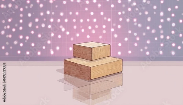 Fototapeta Light-filled display podium