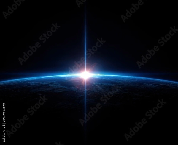 Obraz Cosmic view of Earth's horizon