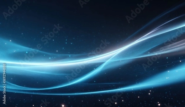 Fototapeta Abstract swirling light trails on a dark background