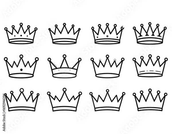 Fototapeta Simple crown icons