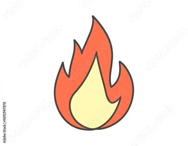 Obraz Simple flame icon