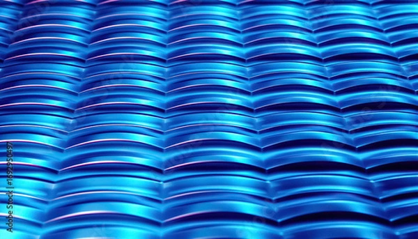 Fototapeta Vibrant electric blue wave pattern with subtle pink highlights modern abstract background texture