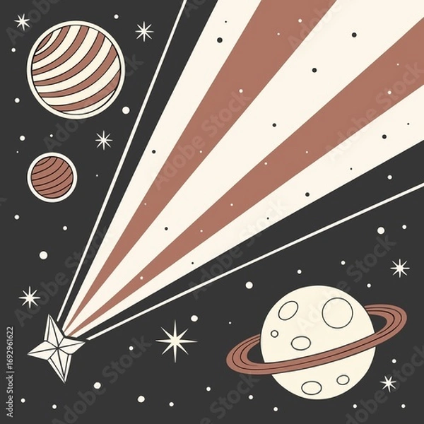 Obraz space rocket vector illustration