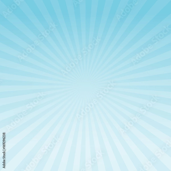 Obraz Abstract light Blue gradient rays background. Vector