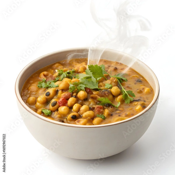 Obraz Flavorful lobia curry served in a bowl, made with black-eyed peas simmered in spicy tomato-onion gravy,