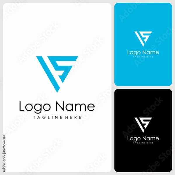 Fototapeta SV initial logo vector. creative logo