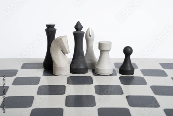 Fototapeta Chess table. Chess game. Chess pieces.