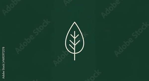 Fototapeta Simple leaf graphic design