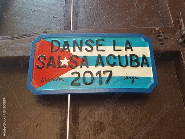 Obraz Panneau danse la salsa à Cuba 2017