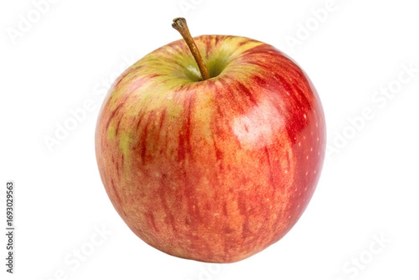 Obraz Juicy red and green apple on black background