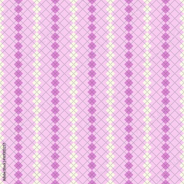 Obraz Seamless illustrated argyle pattern