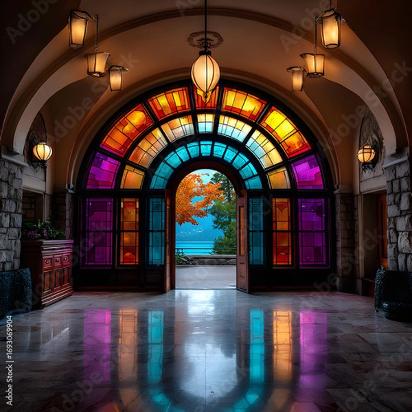 Obraz Stained Glass Arch