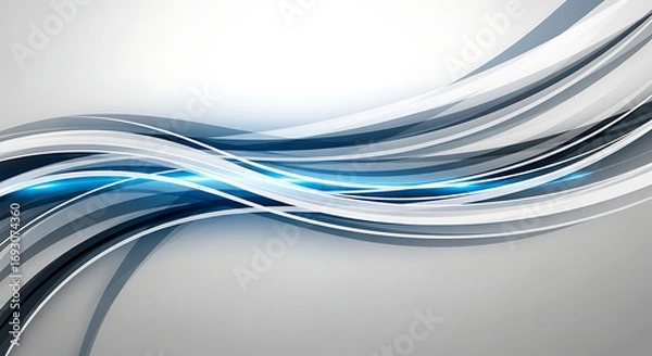 Fototapeta Modern Abstract Background with Blue Glowing Lines and Dynamic Motion Graphics