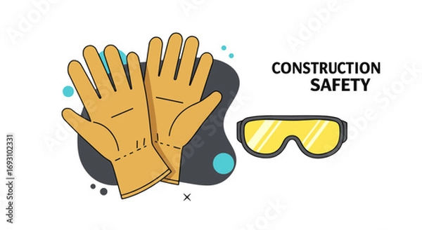 Fototapeta Modern Vector Illustrations of Construction Tools and Materials