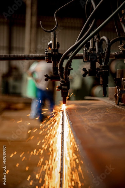 Obraz worker welding steel