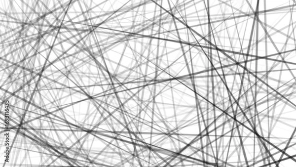 Fototapeta Black and White Line Mesh Abstract PNG Background