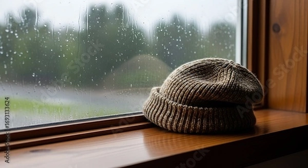 Fototapeta Beanie on Window Sill