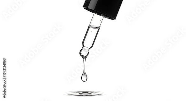 Fototapeta Dropper with Liquid Dropping on Surface