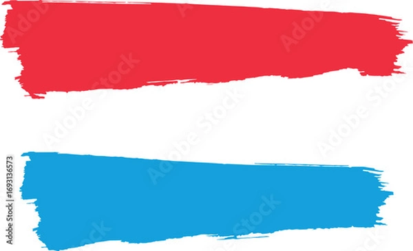 Fototapeta Luxembourg Flag Brush Strokes Style National Symbolism Patriotism and Artistic Expression with on transparent background