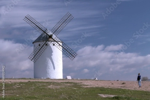 Obraz White windmill in Campo de Criptana, La Mancha, Spain